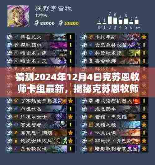 揭秘克苏恩牧师卡组,预测2024年最新趋势与卡牌组合分析(独家猜测)
