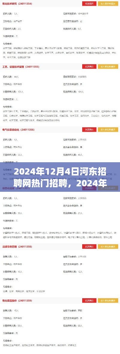 河东招聘网热门职位解析,引领未来的职业机遇盛宴