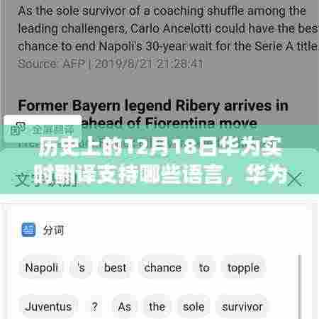 华为实时翻译功能使用指南,支持语言及操作步骤,历史上的12月18日语言支持概览