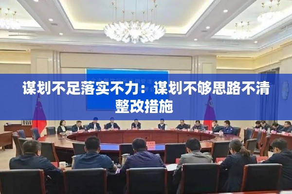 谋划不足落实不力：谋划不够思路不清整改措施 