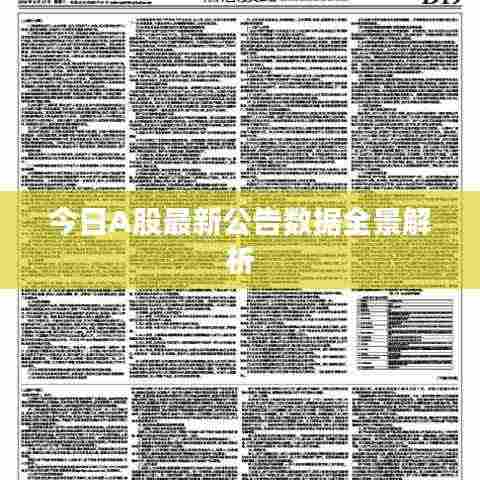 今日A股最新公告数据全景解析
