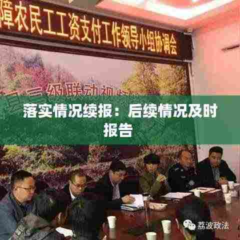 落实情况续报:后续情况及时报告