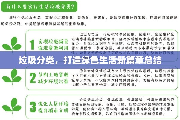 垃圾分类,打造绿色生活新篇章总结