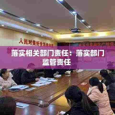 落实相关部门责任:落实部门监管责任