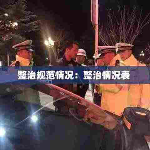 整治规范情况:整治情况表