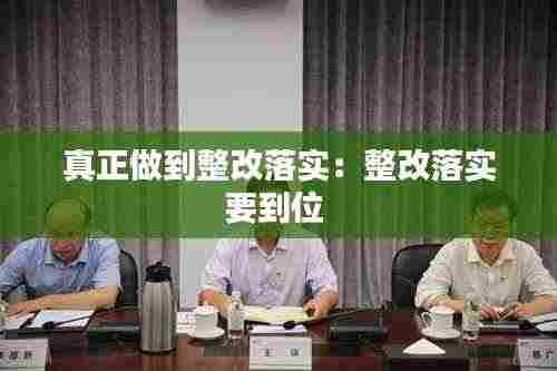 真正做到整改落实:整改落实要到位