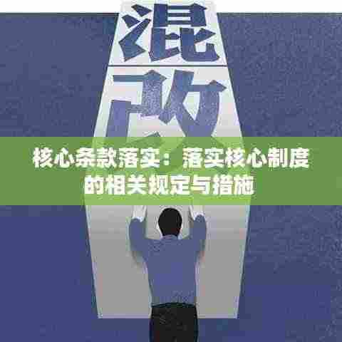 核心条款落实:落实核心制度的相关规定与措施