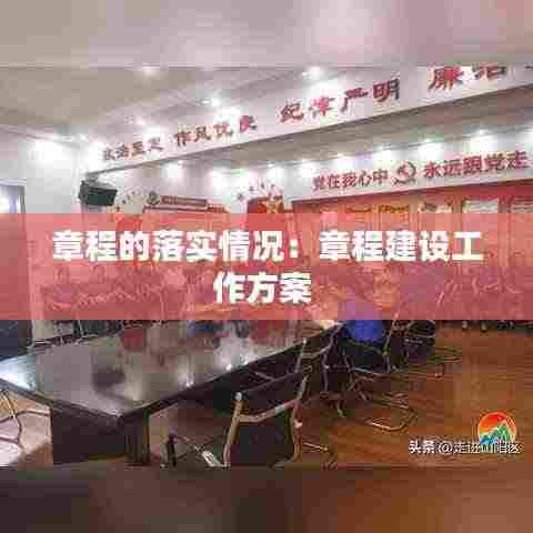 章程的落实情况:章程建设工作方案