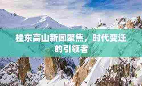 桂东高山新闻聚焦,时代变迁的引领者