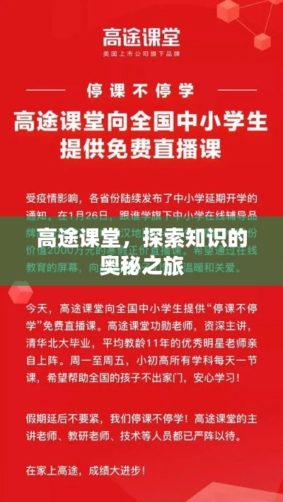 高途课堂，探索知识的奥秘之旅
