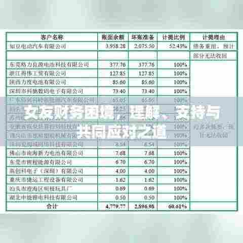 女友财务困境,理解、支持与共同应对之道