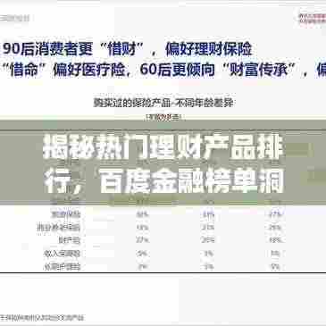 揭秘热门理财产品排行,百度金融榜单洞悉投资风向!