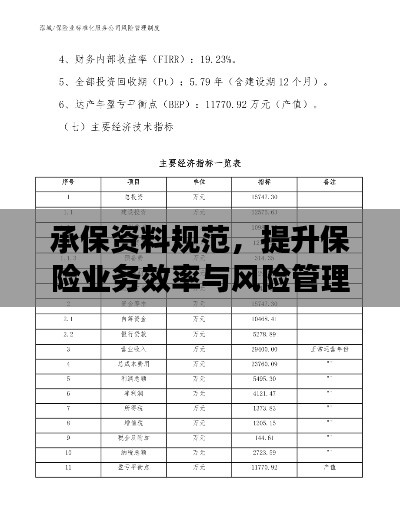 承保资料规范,提升保险业务效率与风险管理之关键所在