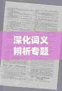 深化词义辨析专题,提升语言精度与理解力